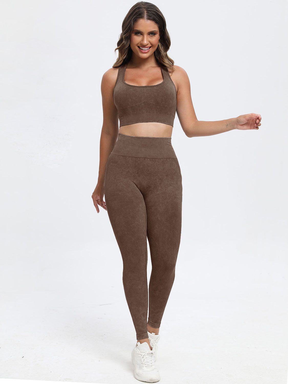 Wide Strap Yoga Top and Pants Set