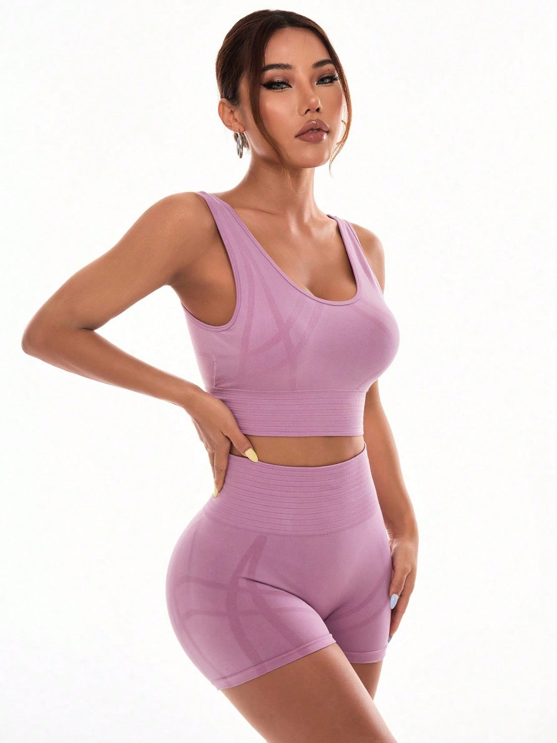 Wide Strap Top and Shorts Active Set