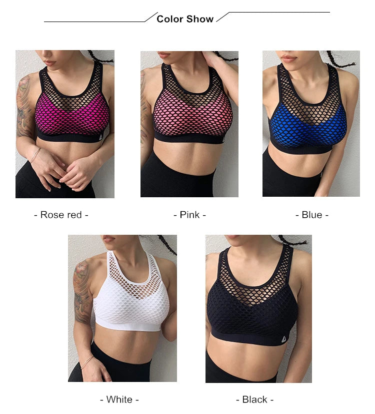 Padded Mesh Yoga Top