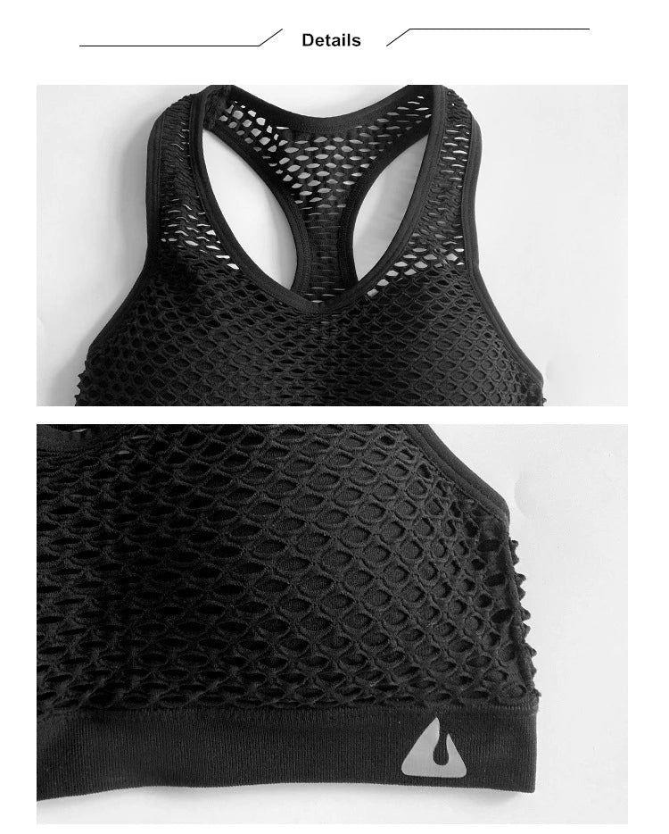 Padded Mesh Yoga Top