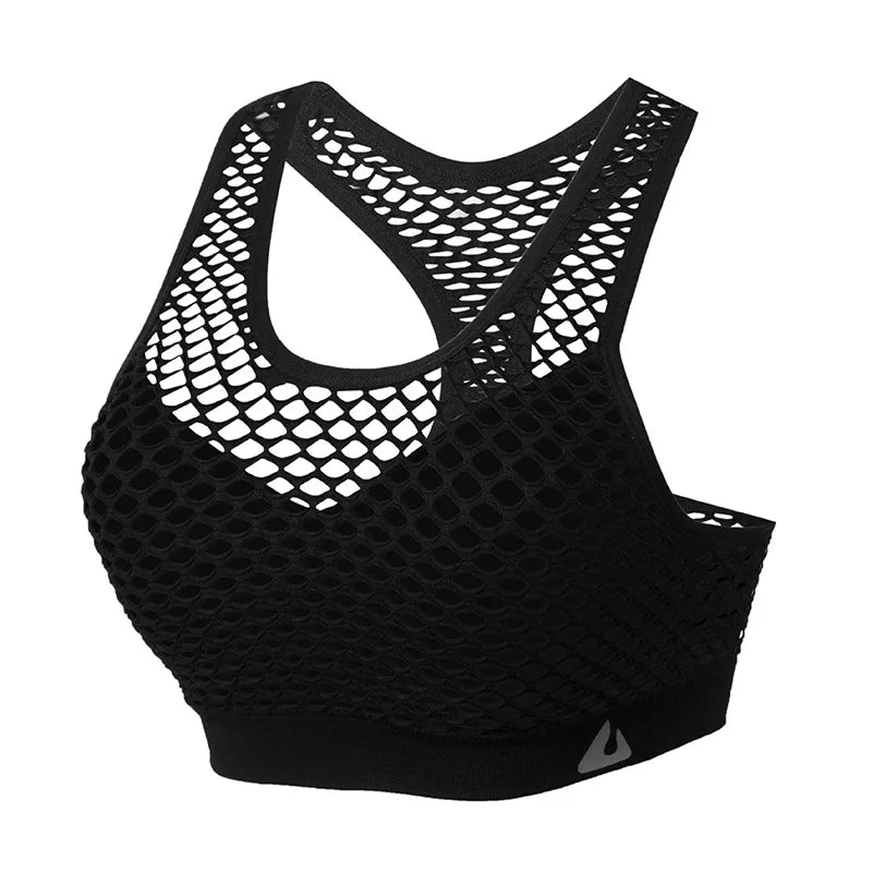 Padded Mesh Yoga Top