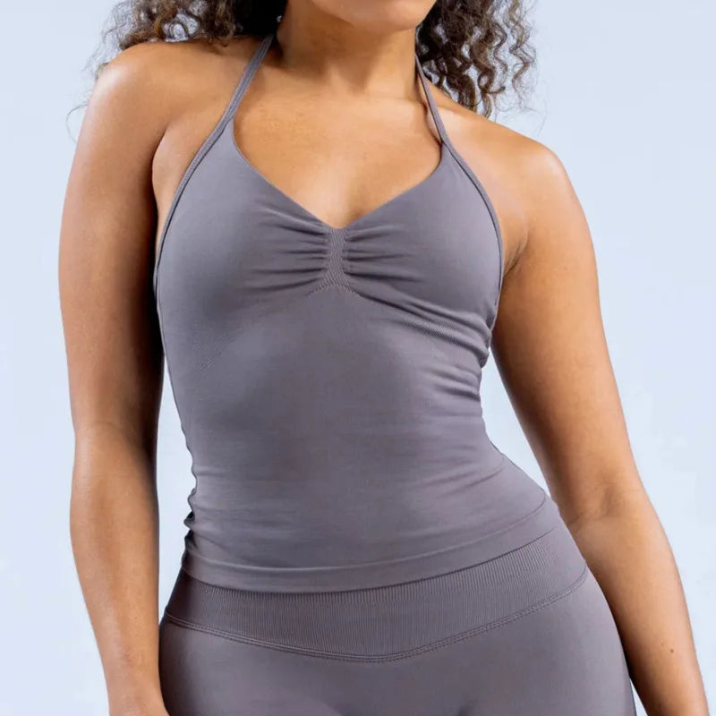 Strappy Open Back Yoga Top