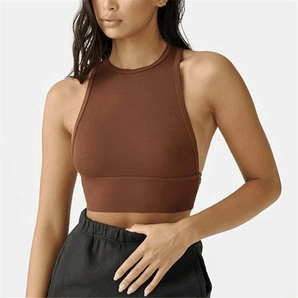 Simple New Halter Neck Yoga Top