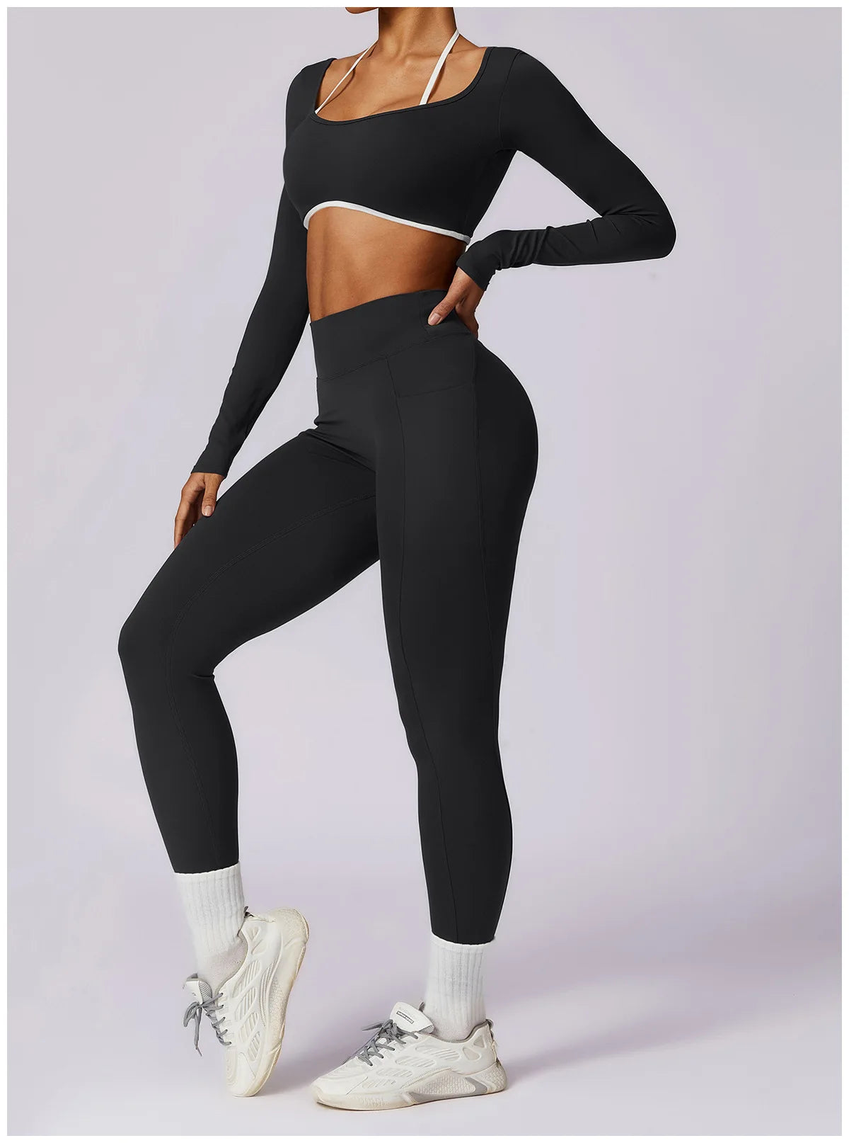 Elegant Yoga Set with Top Option