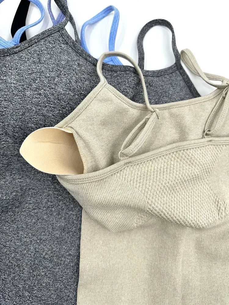 Seamless Hip-lifting Yoga Jumpsuit with Straps