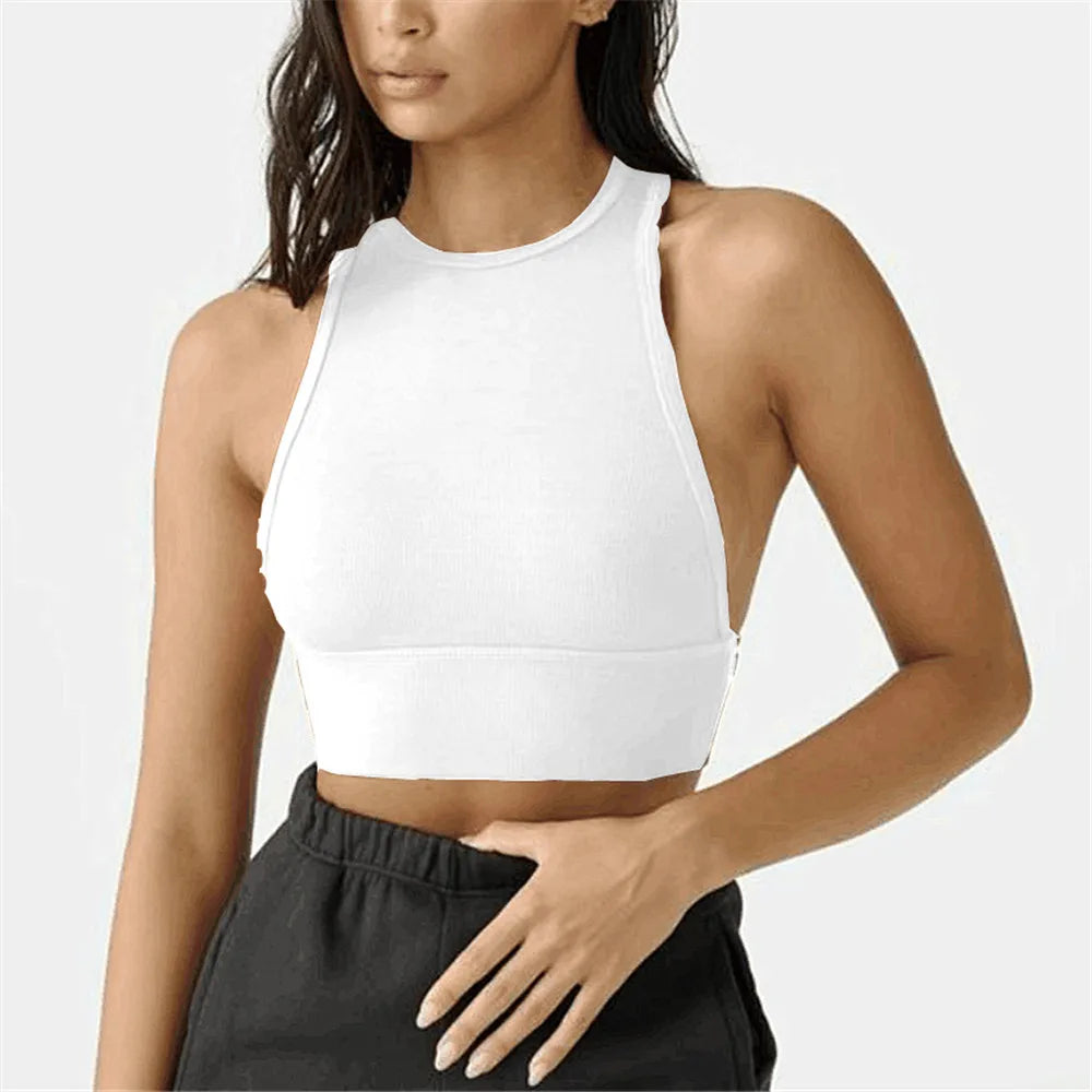 Simple New Halter Neck Yoga Top