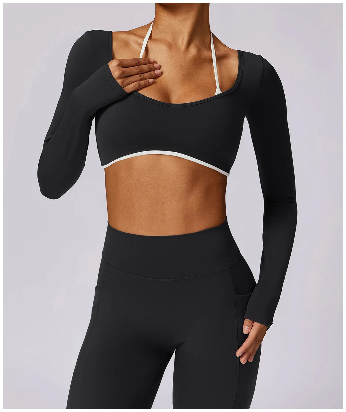 Elegant Yoga Set with Top Option