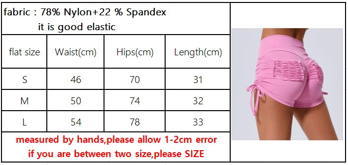 High Waist Yoga Shorts with Drawstring