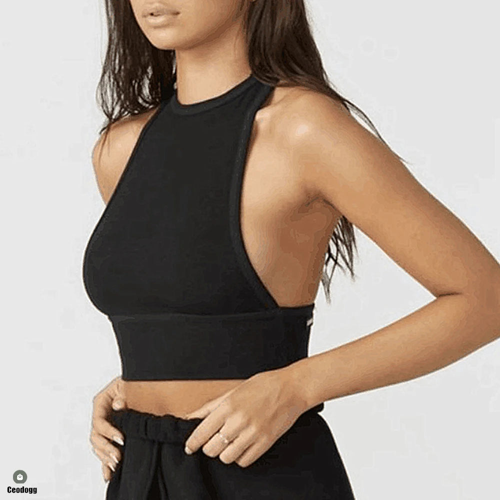Simple New Halter Neck Yoga Top