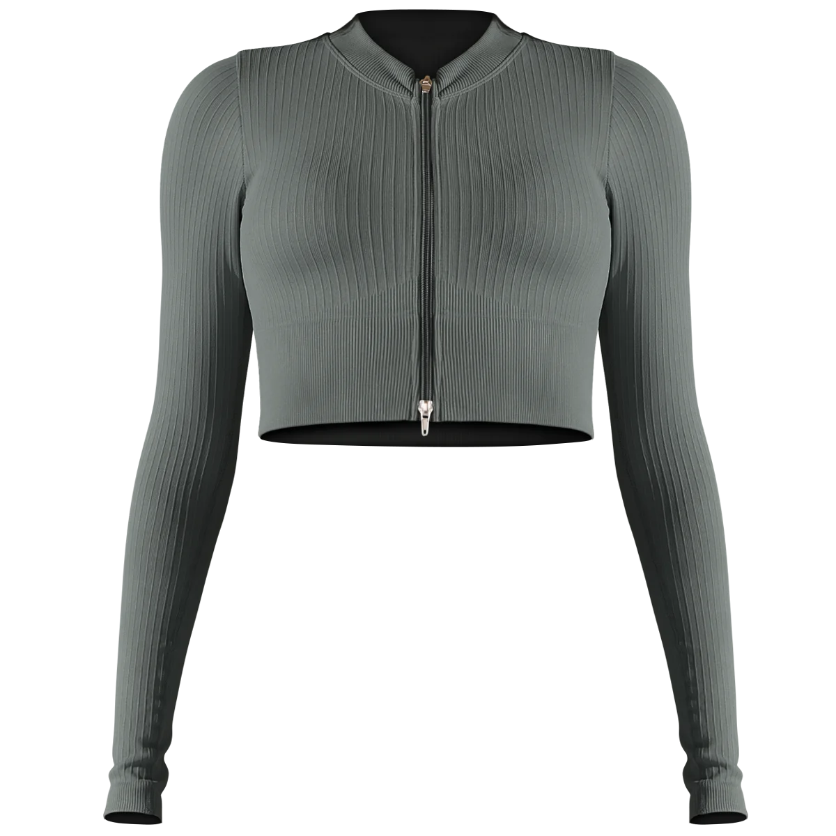 Zip Front Track Top