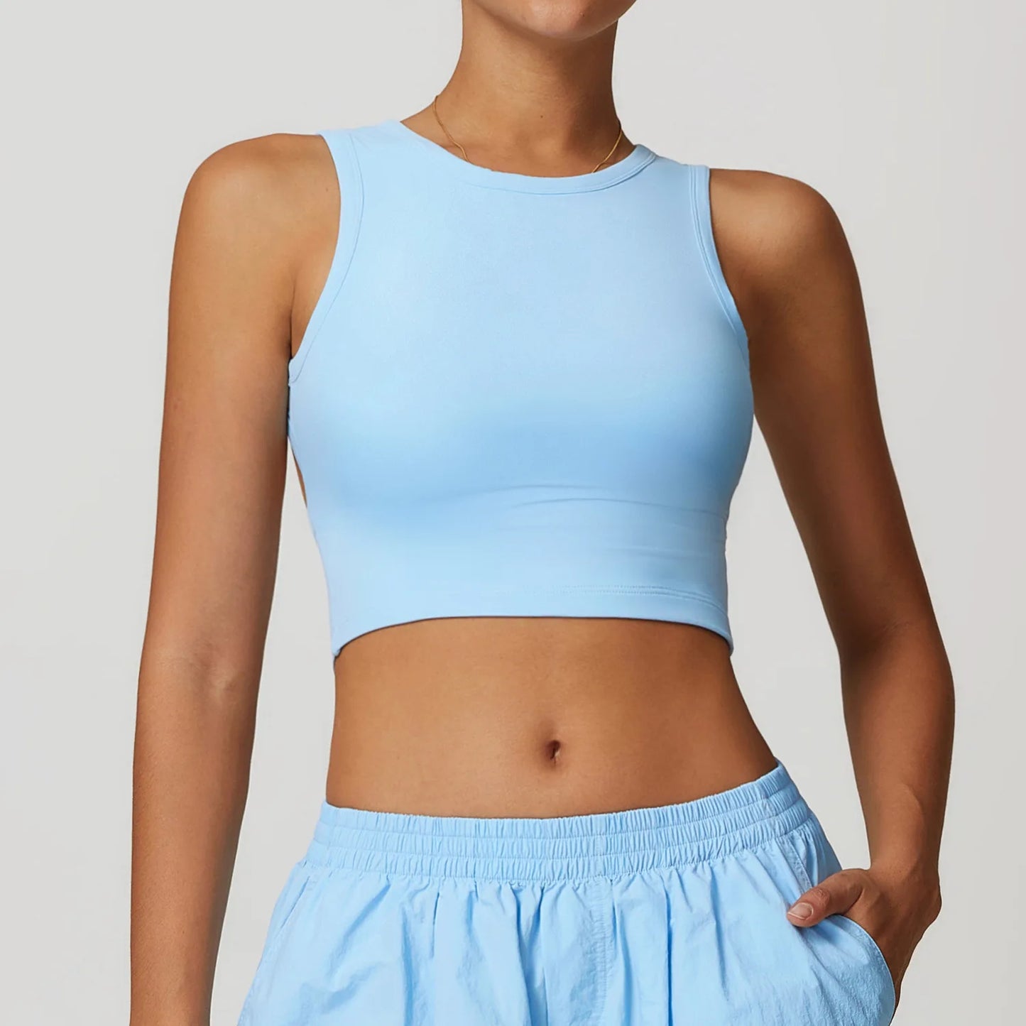 Simple Sleeveless Push up Top