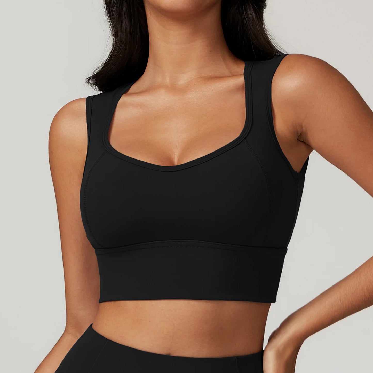 Breathable Padded Yoga Push Up Top