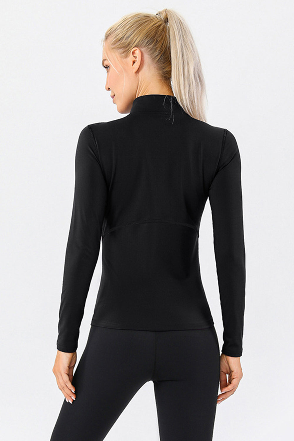Mock Neck Quarter Zip Active Yoga Top available in NZ & AUS ONLY currently