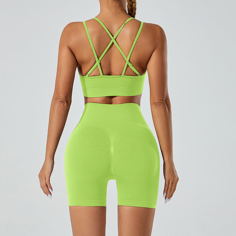 Fashionable Yoga Set with Butt Lifting Shorts