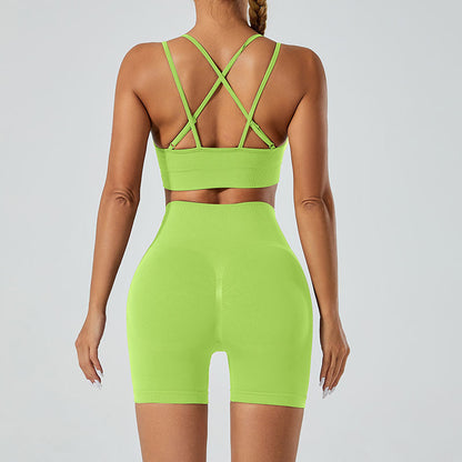 Fashionable Yoga Set with Butt Lifting Shorts