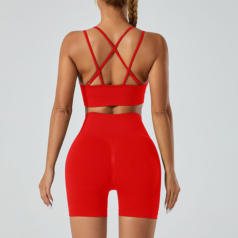 Fashionable Yoga Set with Butt Lifting Shorts