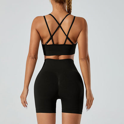 Fashionable Yoga Set with Butt Lifting Shorts