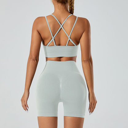 Fashionable Yoga Set with Butt Lifting Shorts