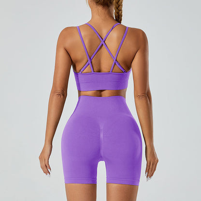 Fashionable Yoga Set with Butt Lifting Shorts