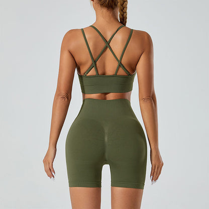 Fashionable Yoga Set with Butt Lifting Shorts