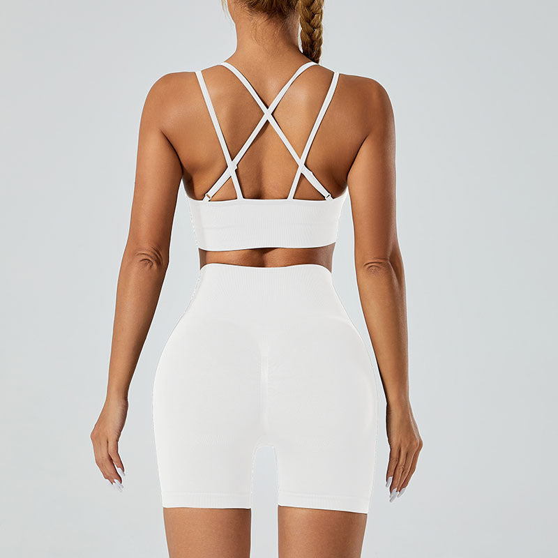 Fashionable Yoga Set with Butt Lifting Shorts
